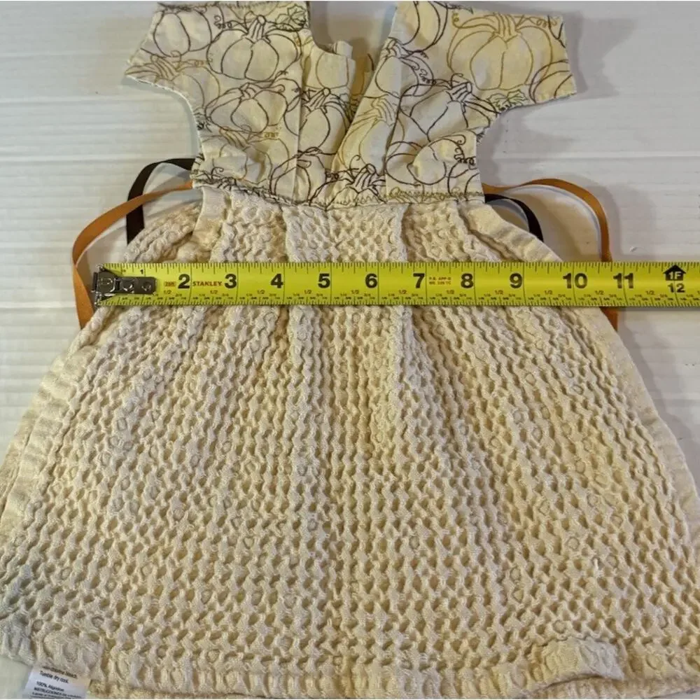 Harvest Season Embroidered Ruffle Hand Kitchen Towel Dress Decor